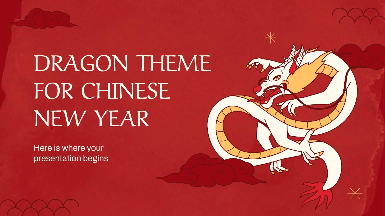 Dragon Theme for Chinese New Year presentation template 