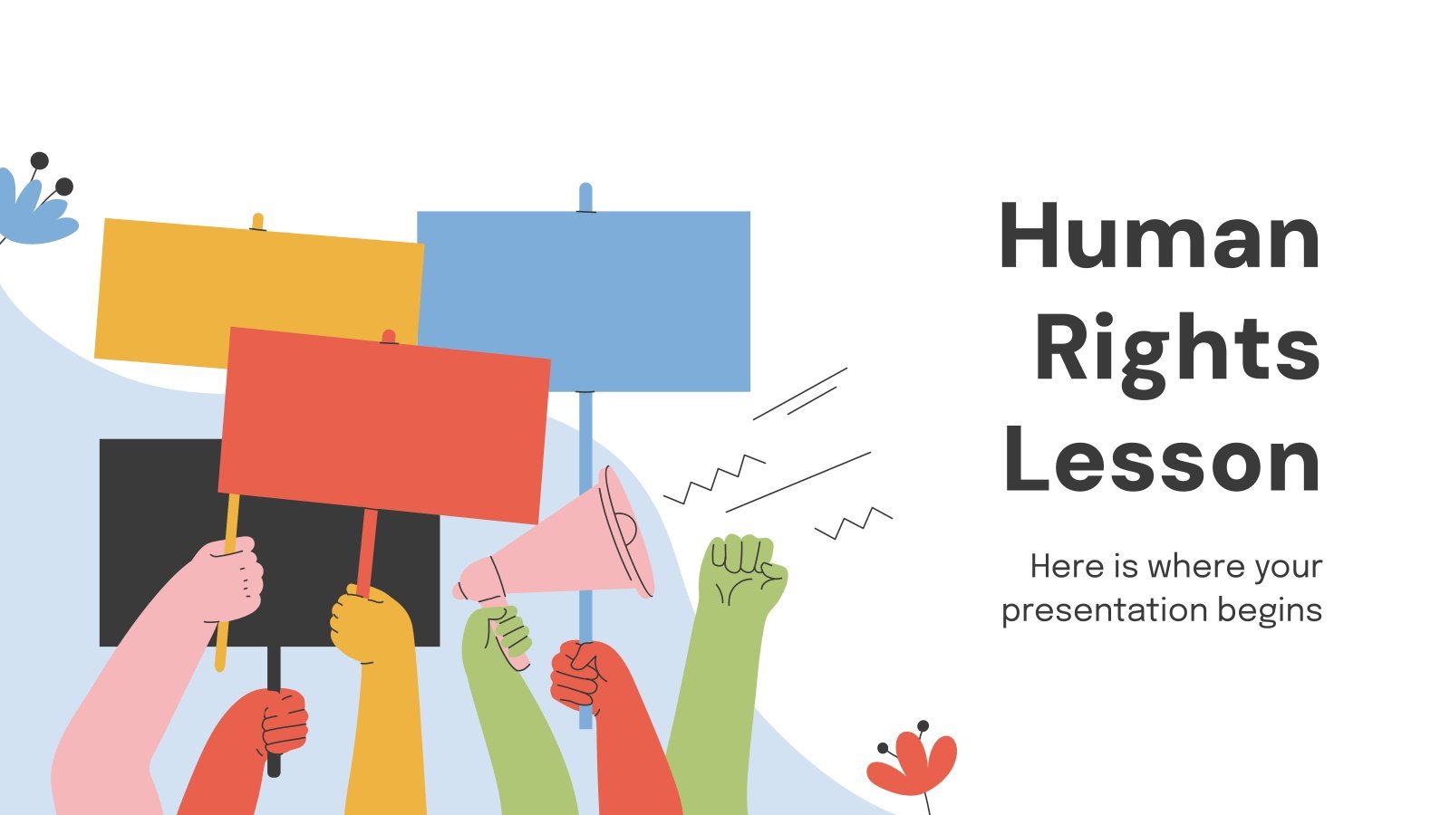 Human Rights Lesson presentation template 