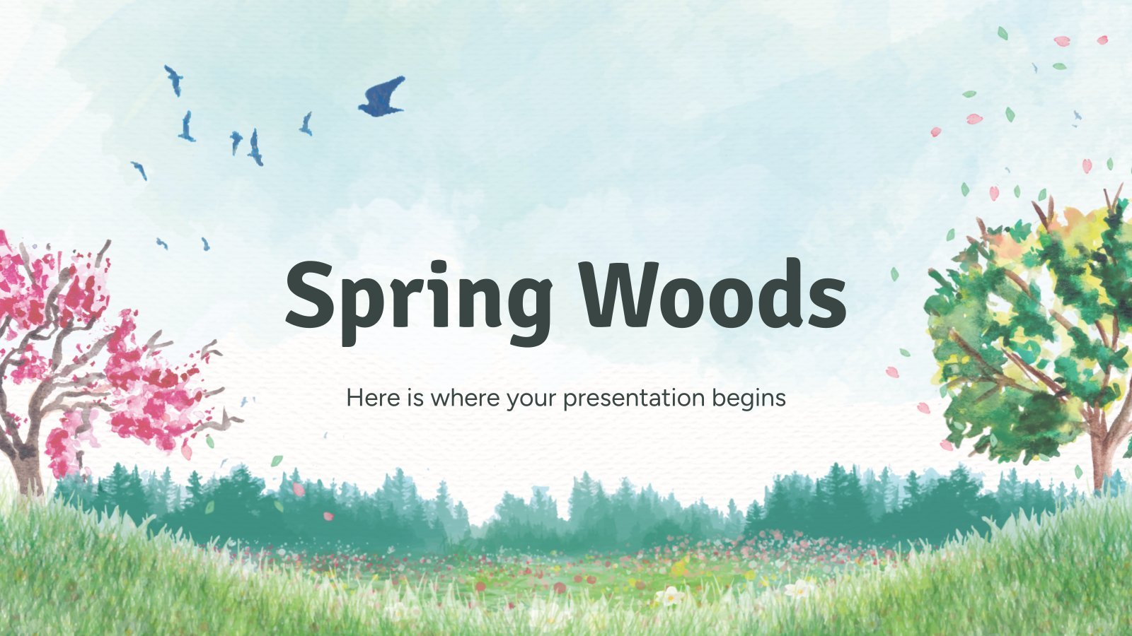 Spring Woods presentation template 