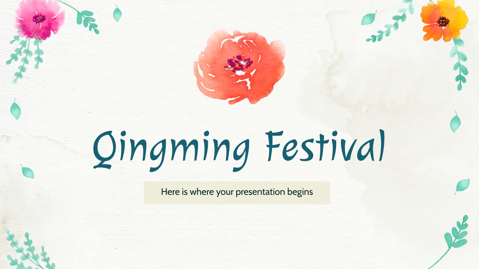 Qingming Festival presentation template 