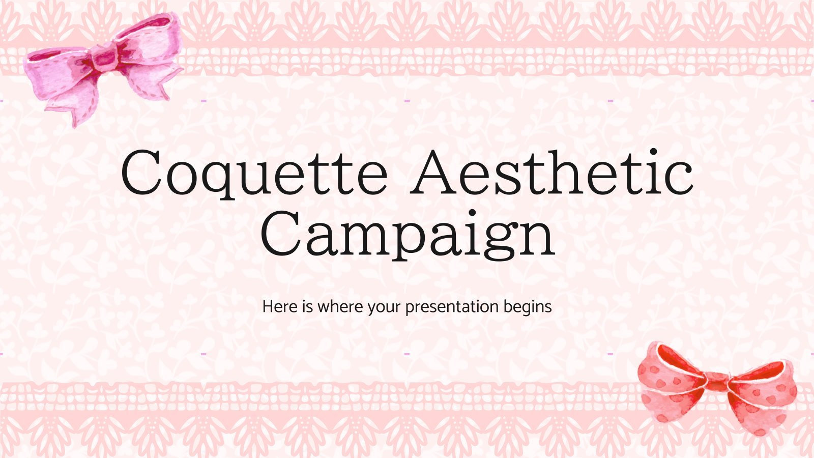 Coquette Aesthetic Campaign presentation template 