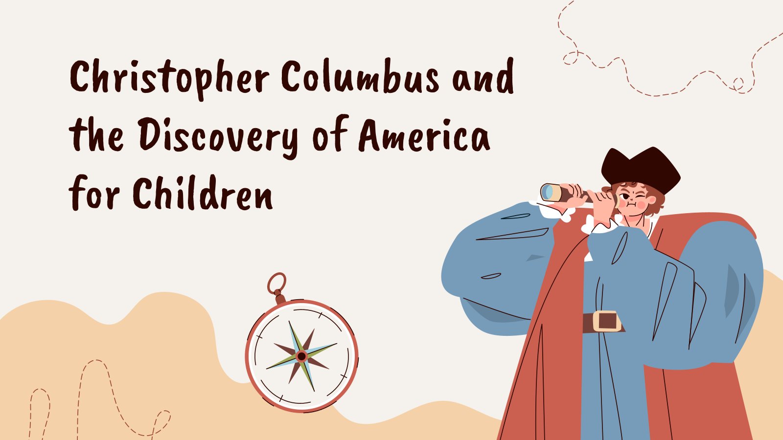 Christopher Columbus and the Discovery of America for Children presentation template 