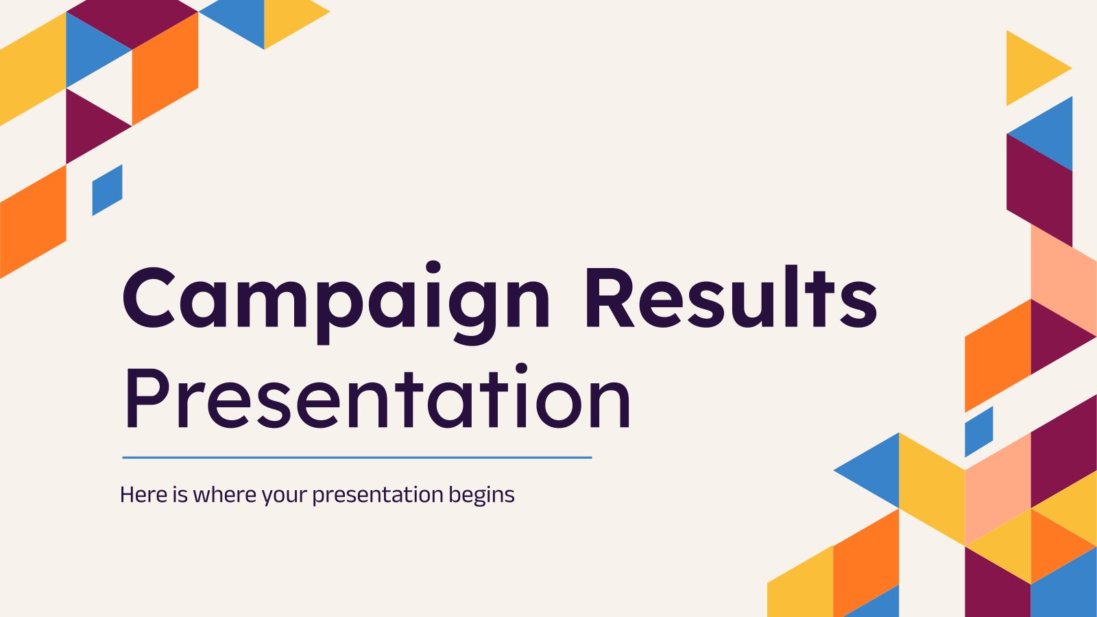 Campaign Results Presentation presentation template 