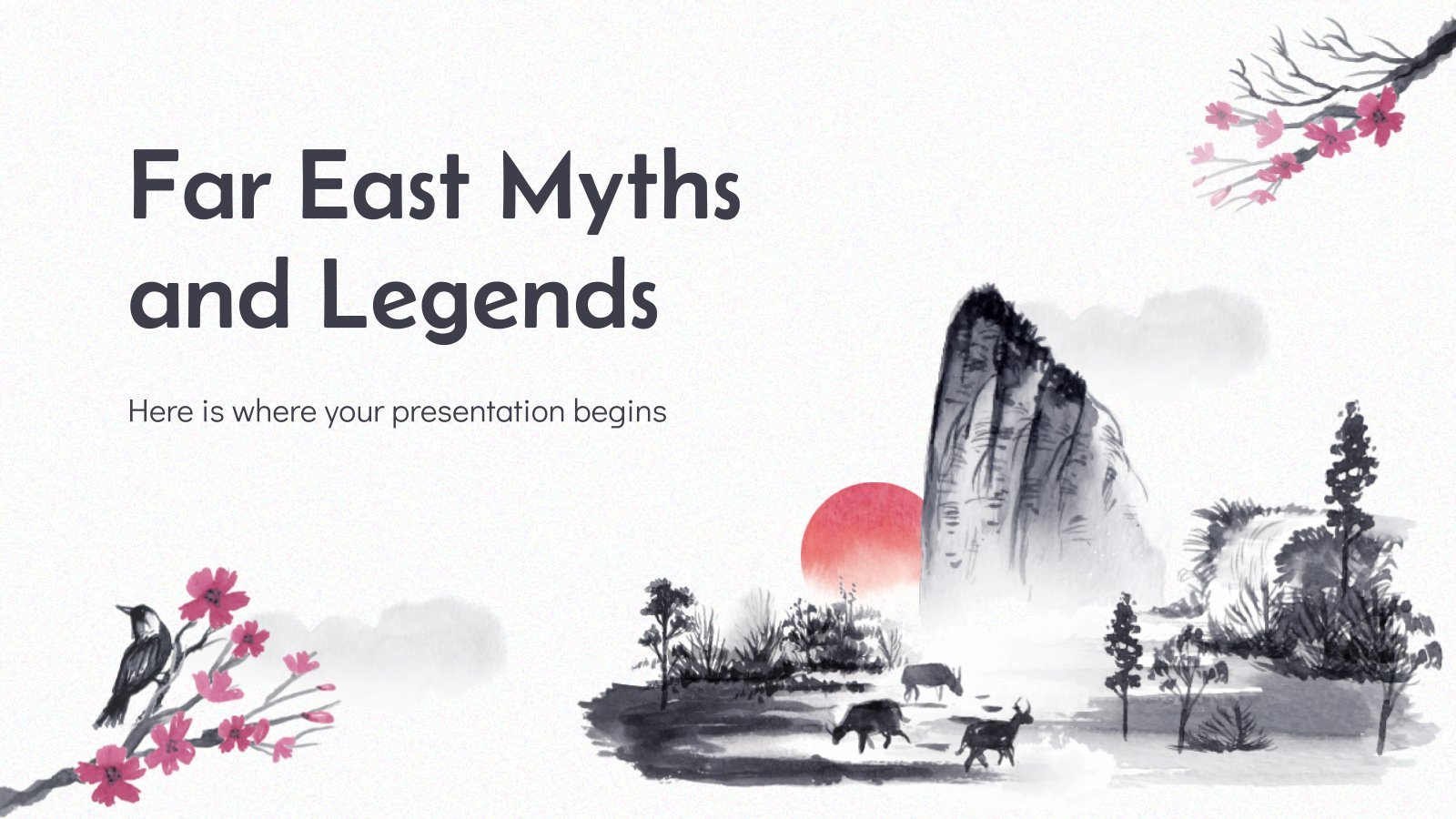 Far East Myths and Legends presentation template 