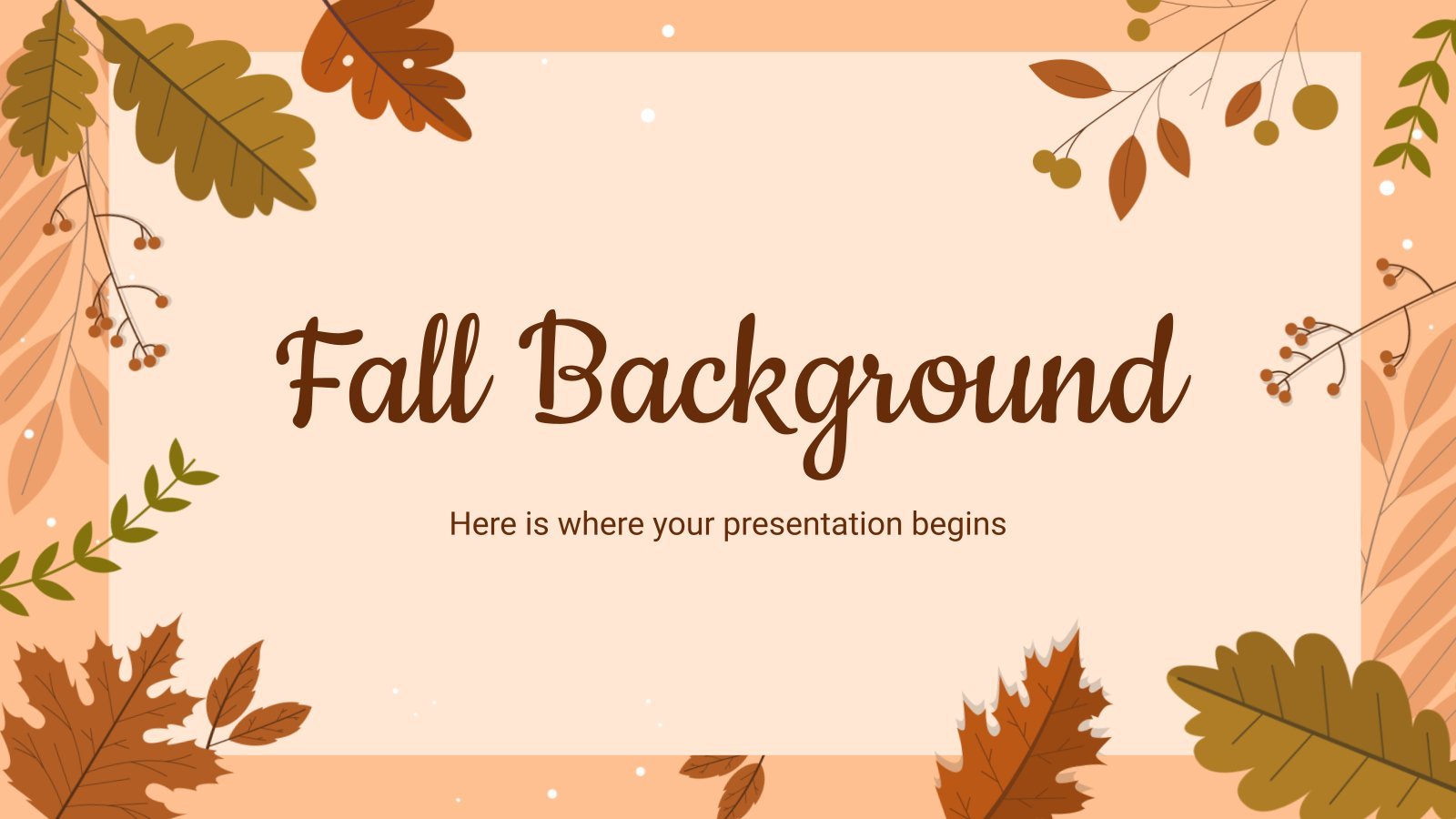 Fall Background presentation template 