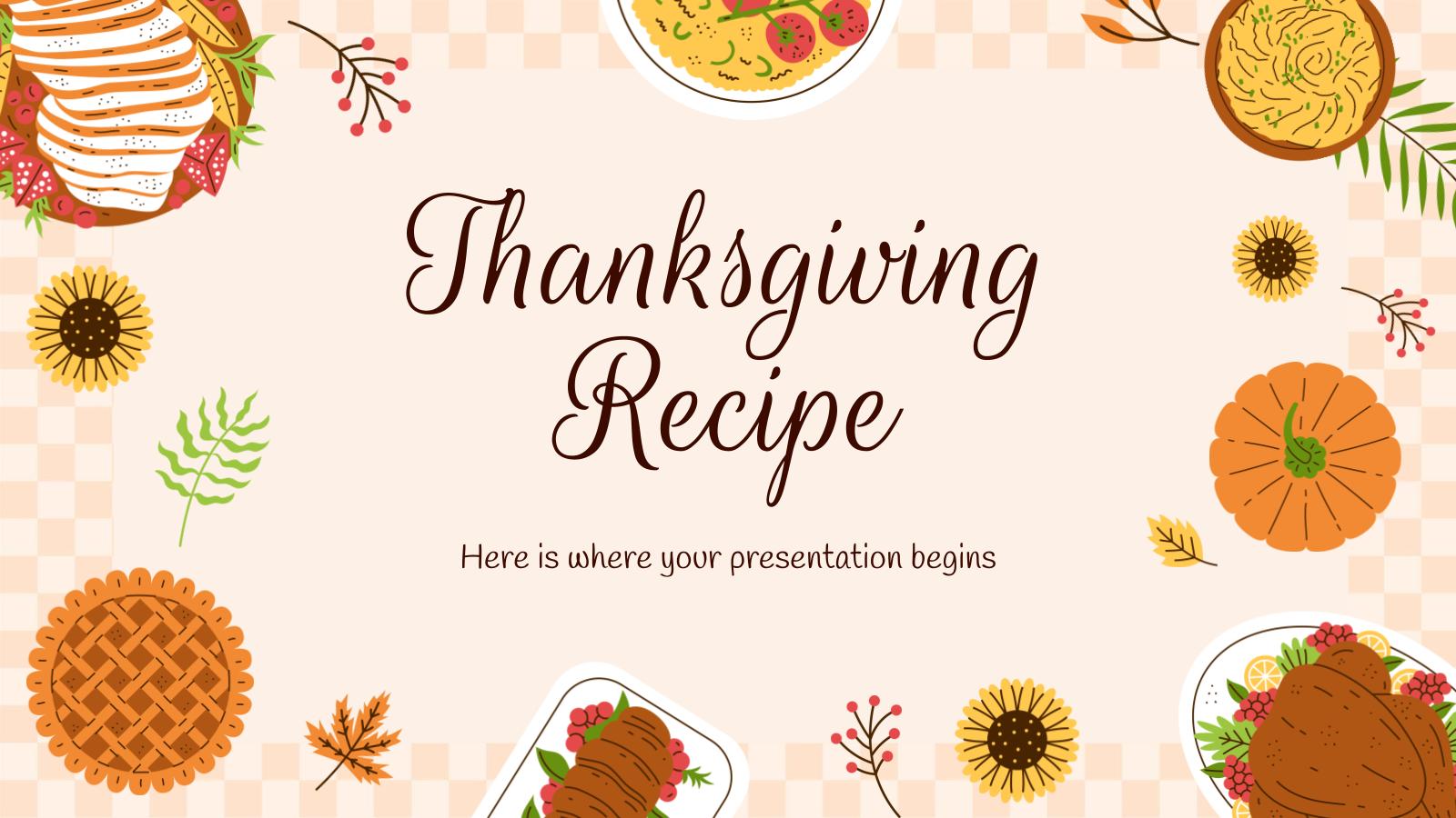 Thanksgiving Recipe presentation template 