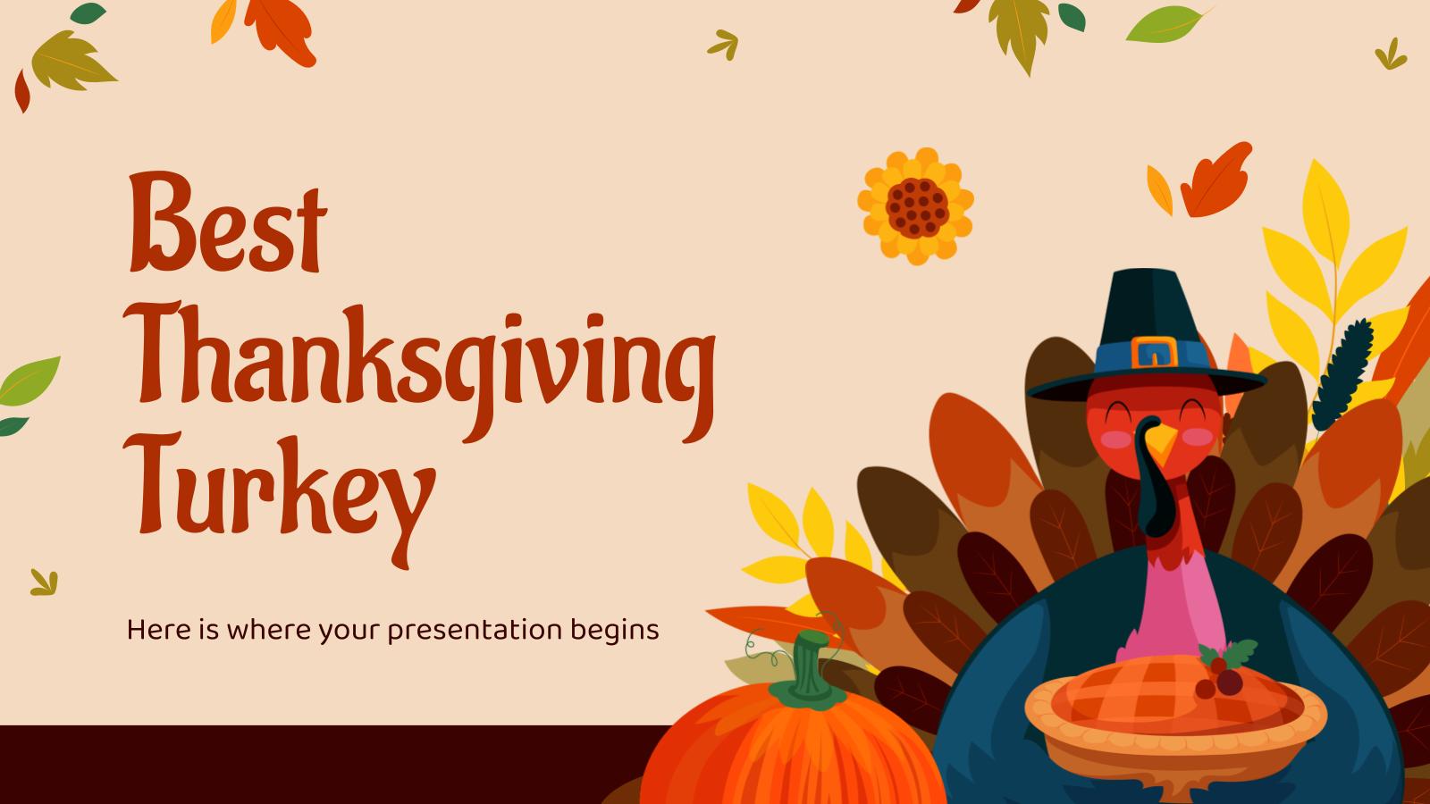 Best Thanksgiving Turkey presentation template 