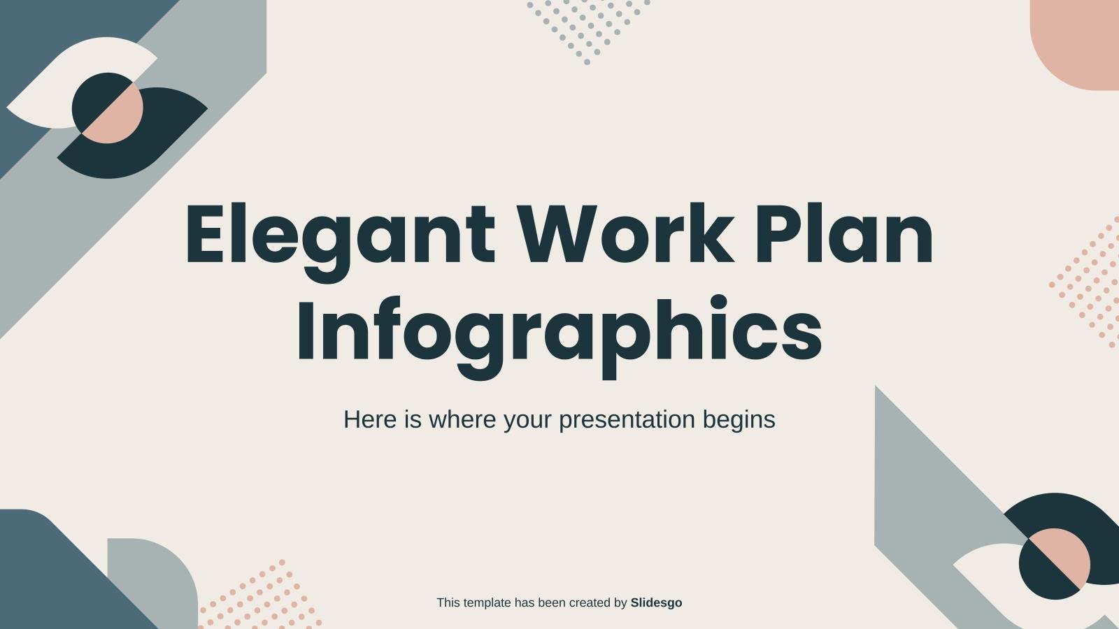 Elegant Workplan Infographics presentation template 