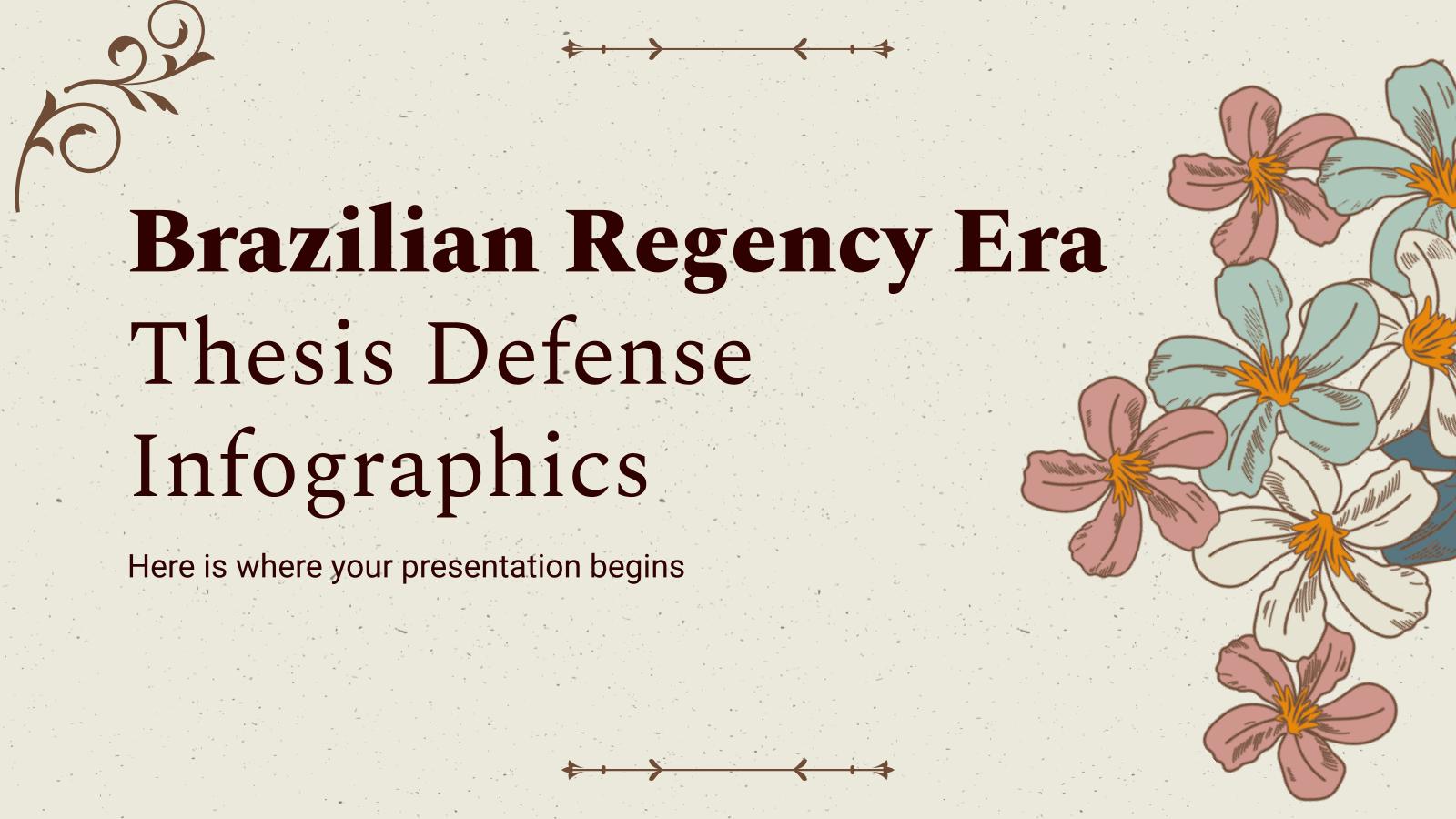 Brazilian Regency Era Thesis Defense Infographics presentation template 