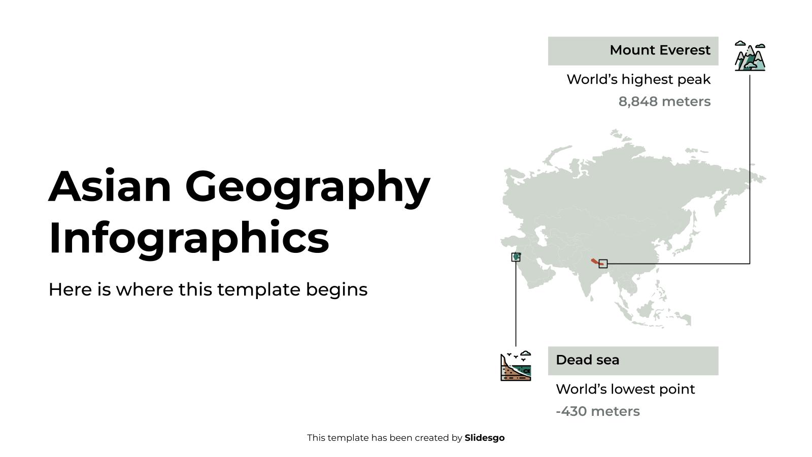 Asian Geography Infographics presentation template 