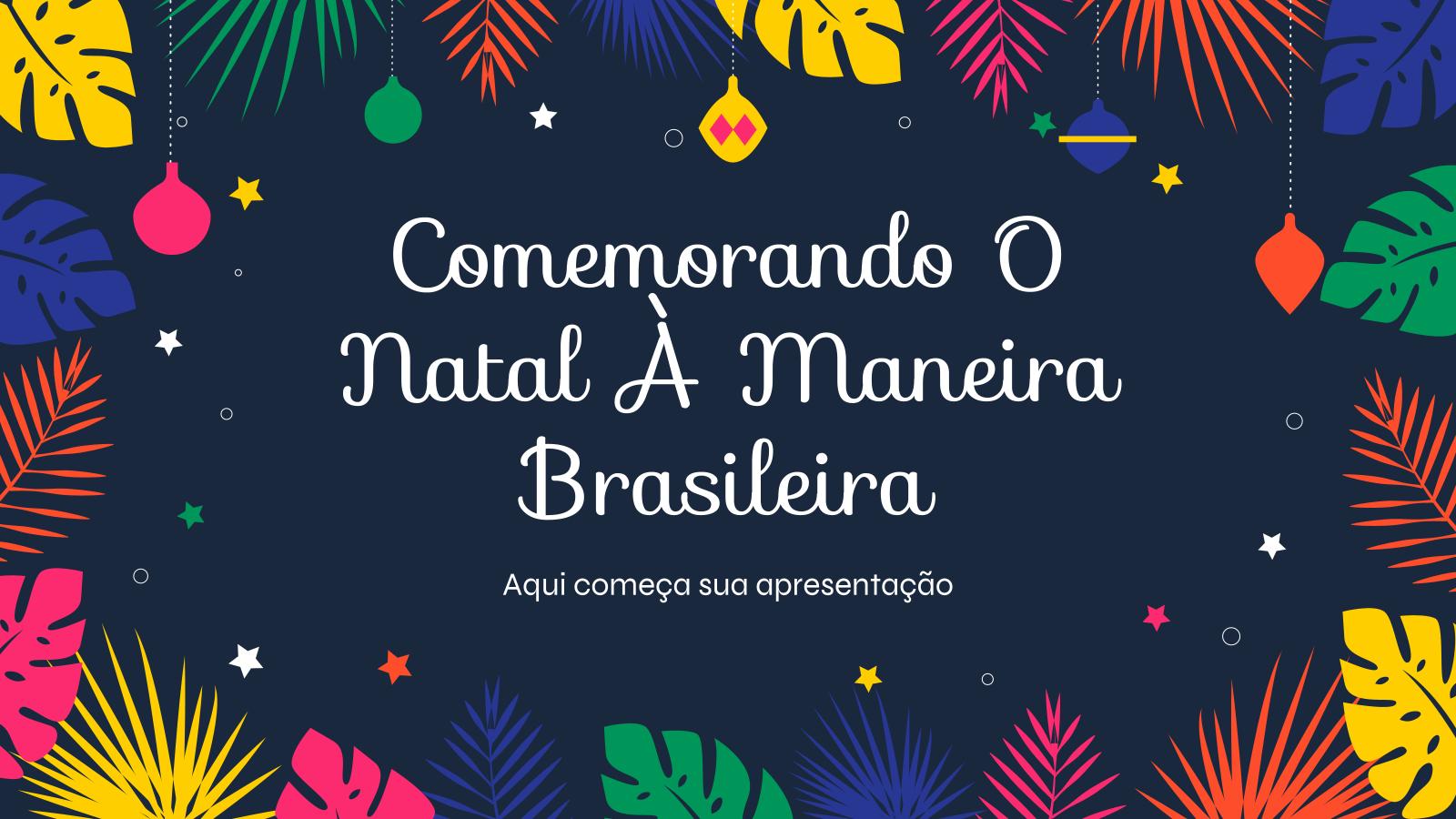 Celebrating Christmas the Brazilian Way presentation template 