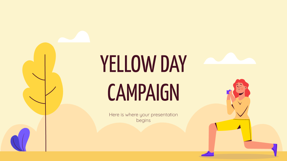 Yellow Day Campaign presentation template 