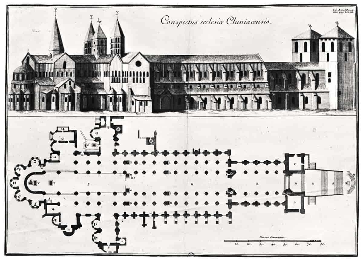 Romansk basilika i Cluny