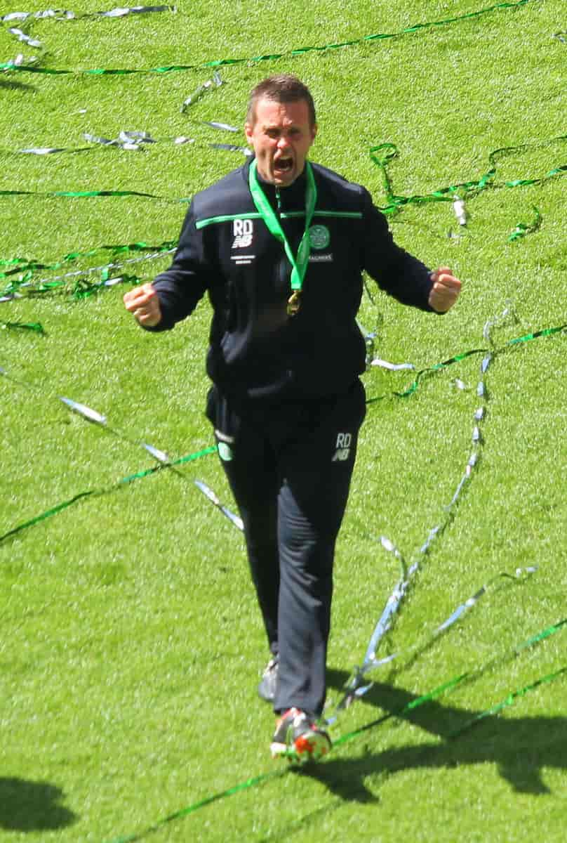 Ronny Deila på Celtic Park.