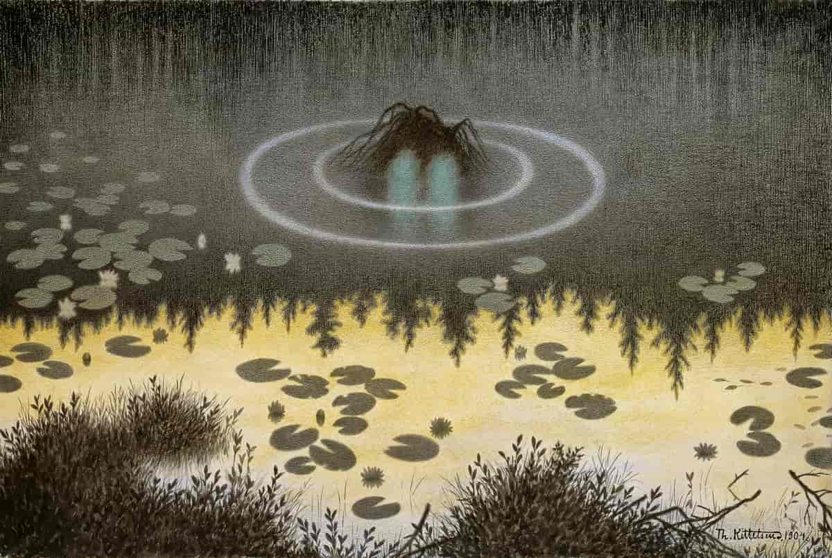 «Nøkken», tegning av Theodor Kittelsen