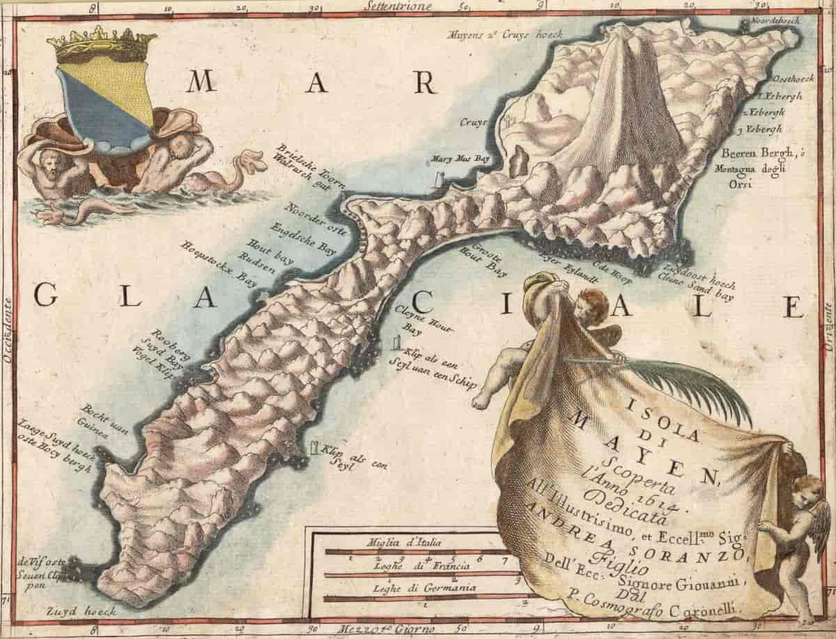 Jan Mayen, kart fra 1692