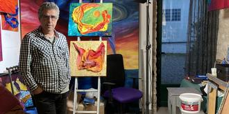 Blayais : le peintre Crann Piorr’Art fait un crochet par les textiles