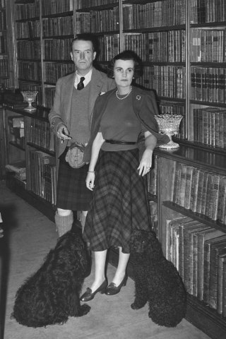 With the Duke of Argyll at the family seat Inveraray Castle in 1960