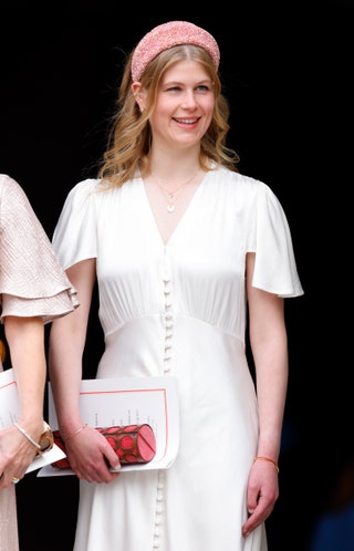 Lady Louise Windsor attends a National Service of Thanksgiving to celebrate the Platinum Jubilee of Queen Elizabeth II...