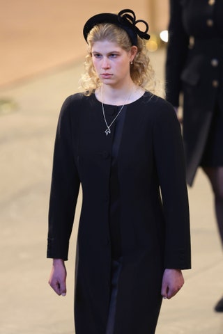 Lady Louise Windsor is seen during a vigil in honour of Queen Elizabeth II at Westminster Hall 2022