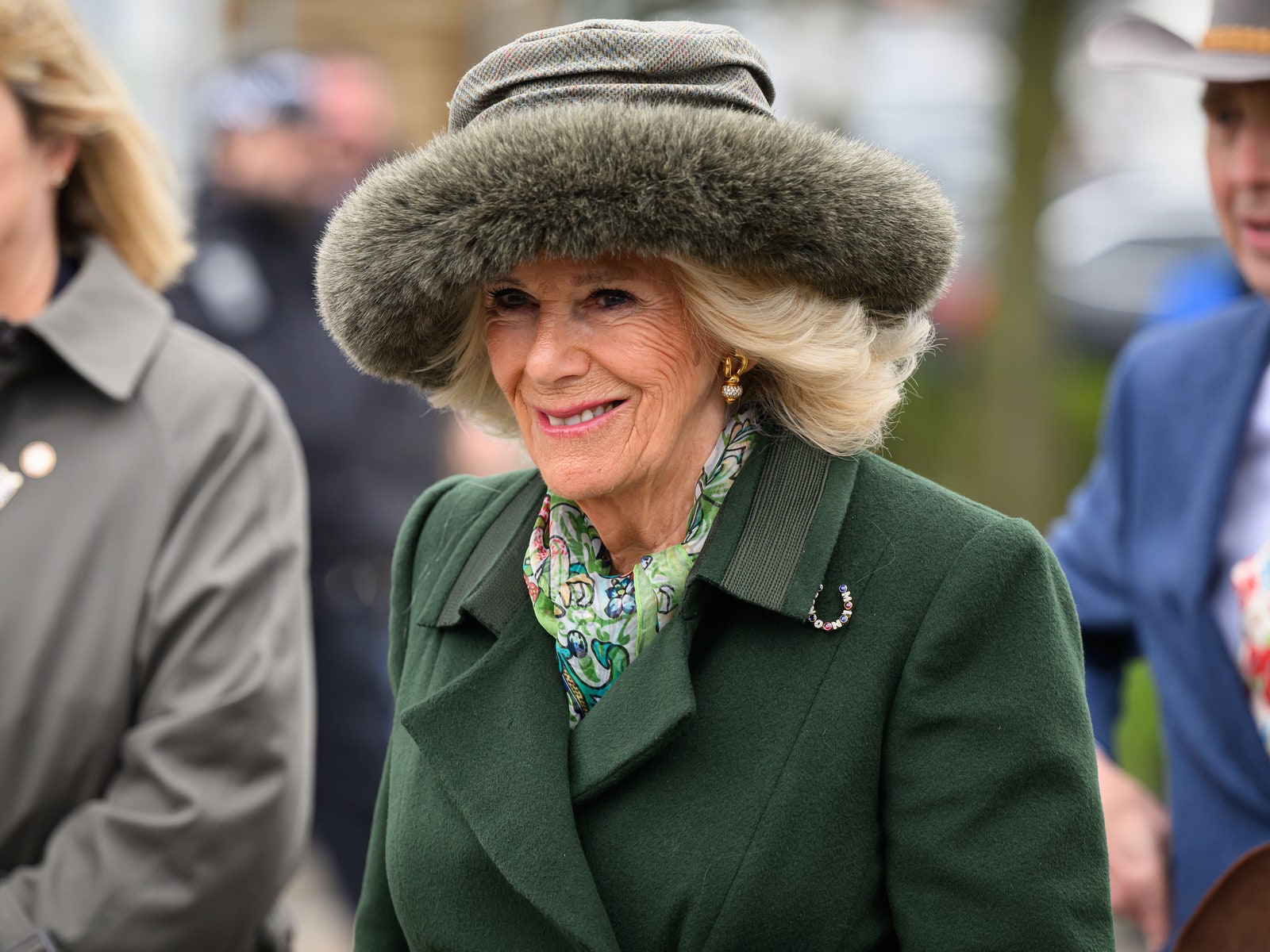 The Queen’s very lucky brooch: Camilla wears special jewel for Cheltenham Festival appearance