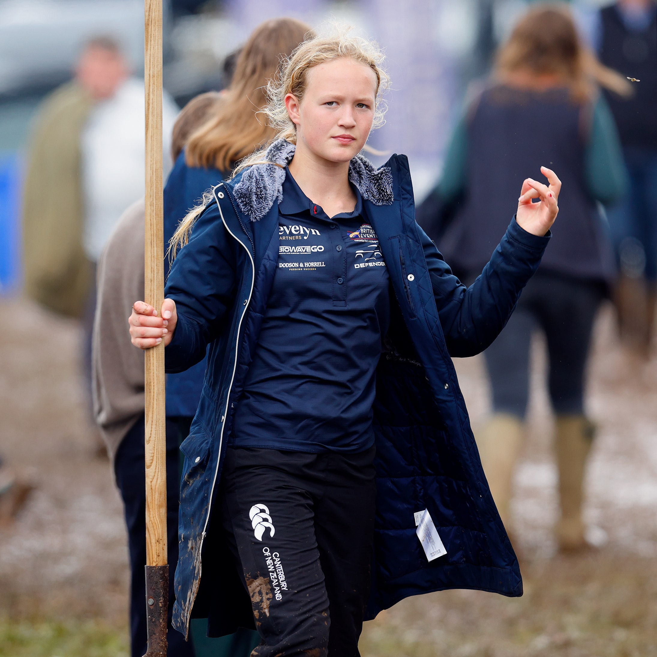 Girls day out! Peter Phillips's daughters Savannah and Isla join their aunt Zara Tindall for a day out at Blenheim Horse Trials