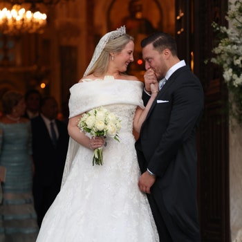 Princess Theodora of Greece’s bridal designer, Celia Kritharioti, shares the intricate details and touching inspirations behind the royal bride’s breathtaking gown