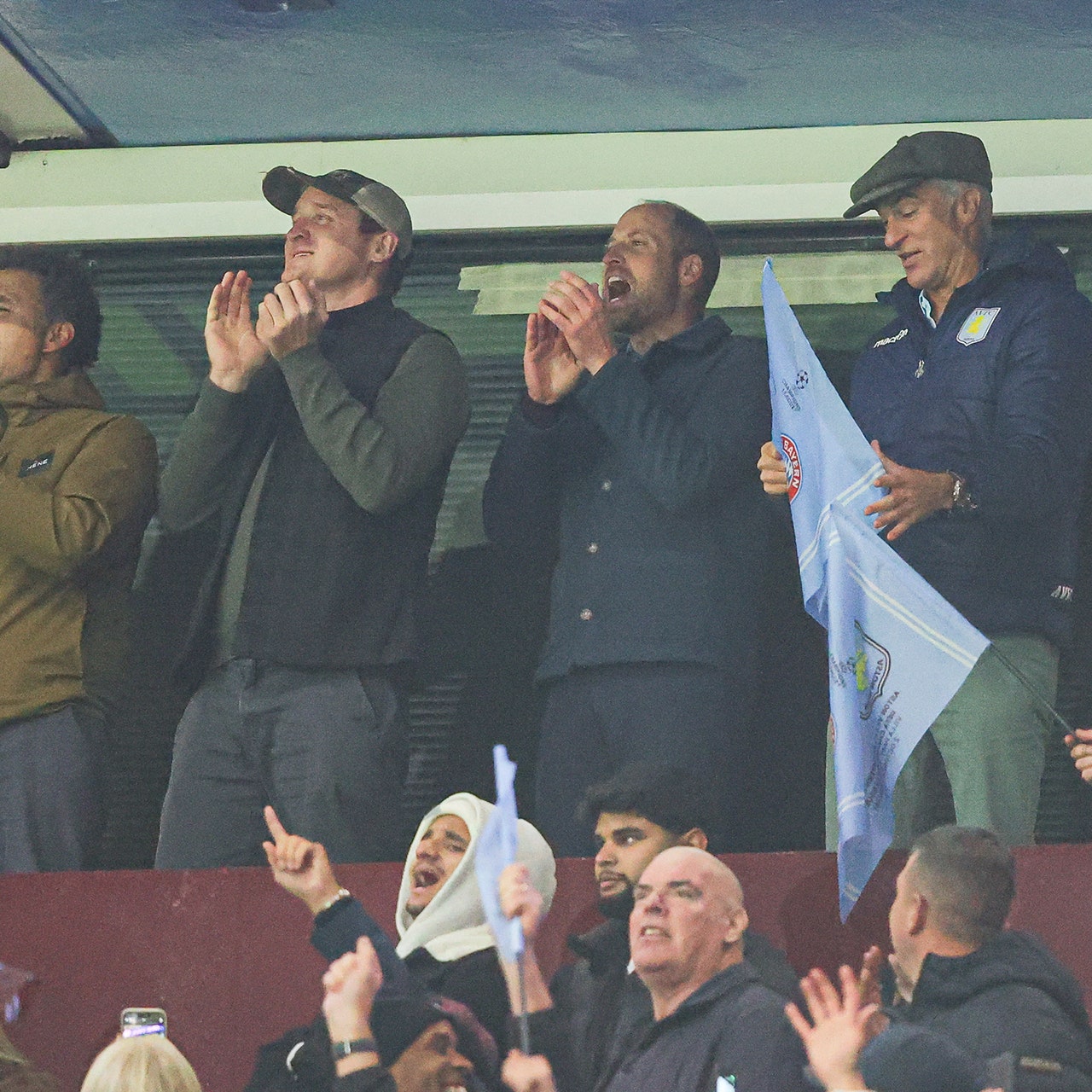 A jubilant Prince William loses his voice as he roars Aston Villa to victory after Kate Middleton's dazzling return to duty