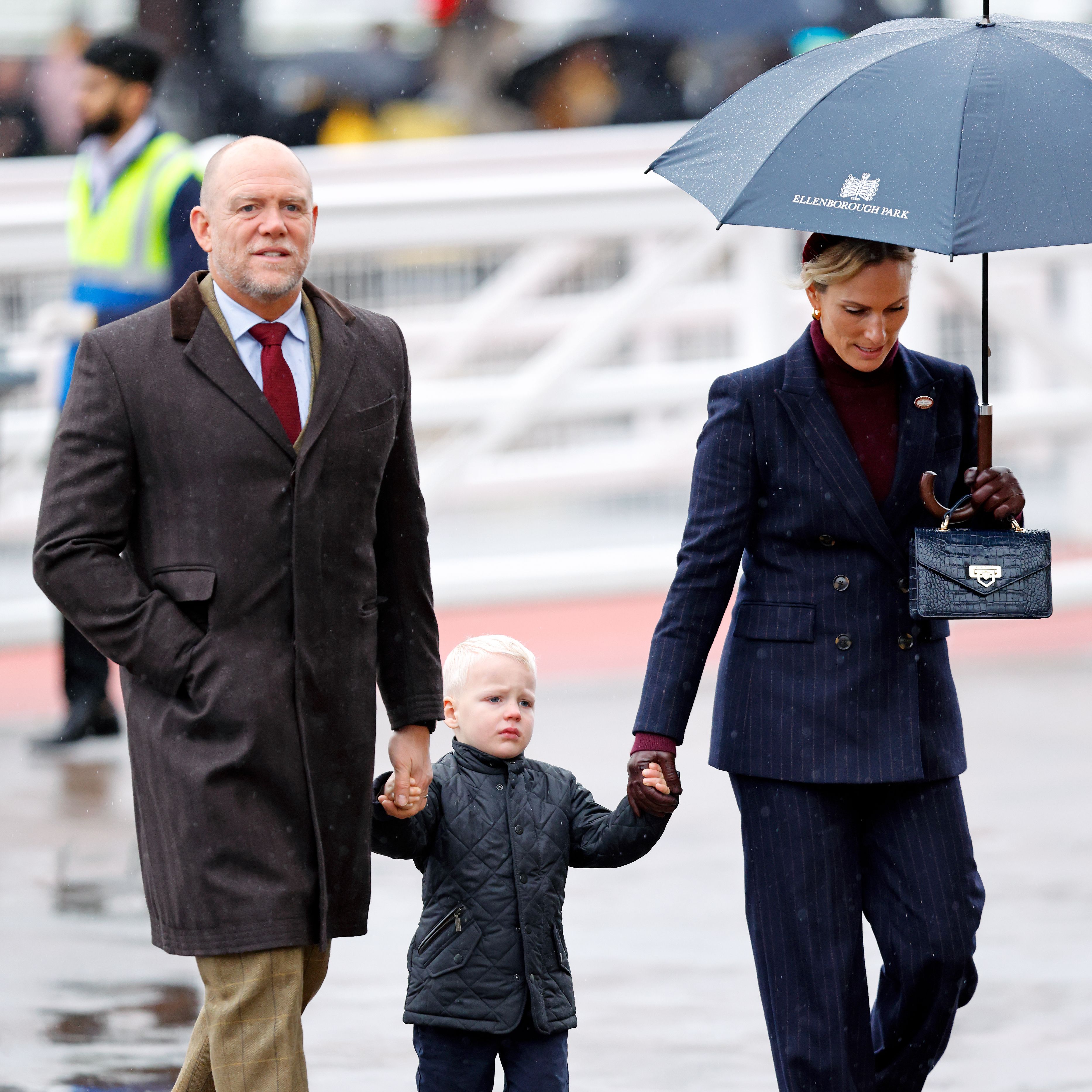 A family day out! Zara and Mike Tindall are joined by Peter Phillips and Harriet Sperling as they take their children to Cheltenham