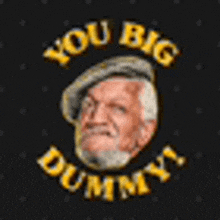 a picture of a man with a beard wearing a beret and the words `` you big dummy '' .