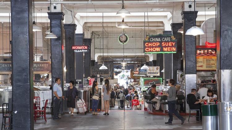 Eat tacos and egg sandwiches at Grand Central Market