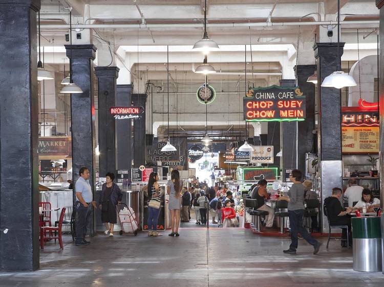 Eat tacos and egg sandwiches at Grand Central Market