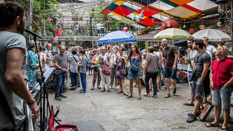 Soak up the vibes at a ruin bar in Budapest