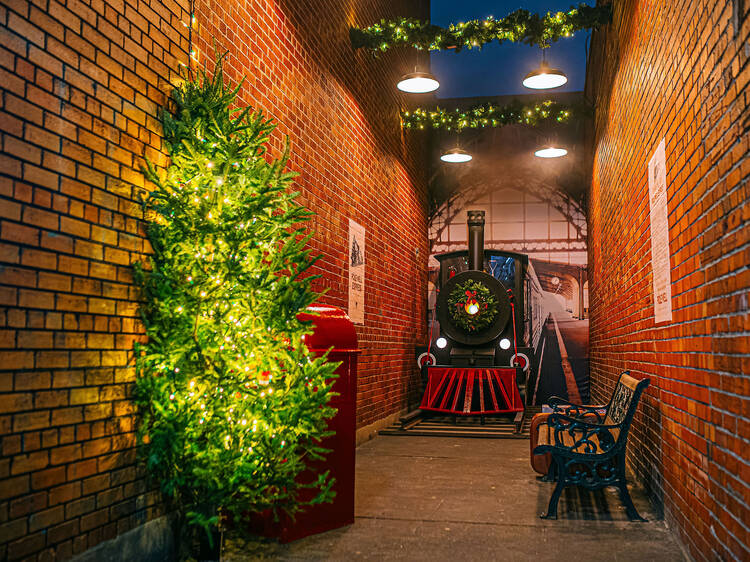 Find the train in this enchanted Montreal alleyway