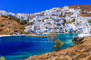 El encantador pueblo de Chora en Astipalea .