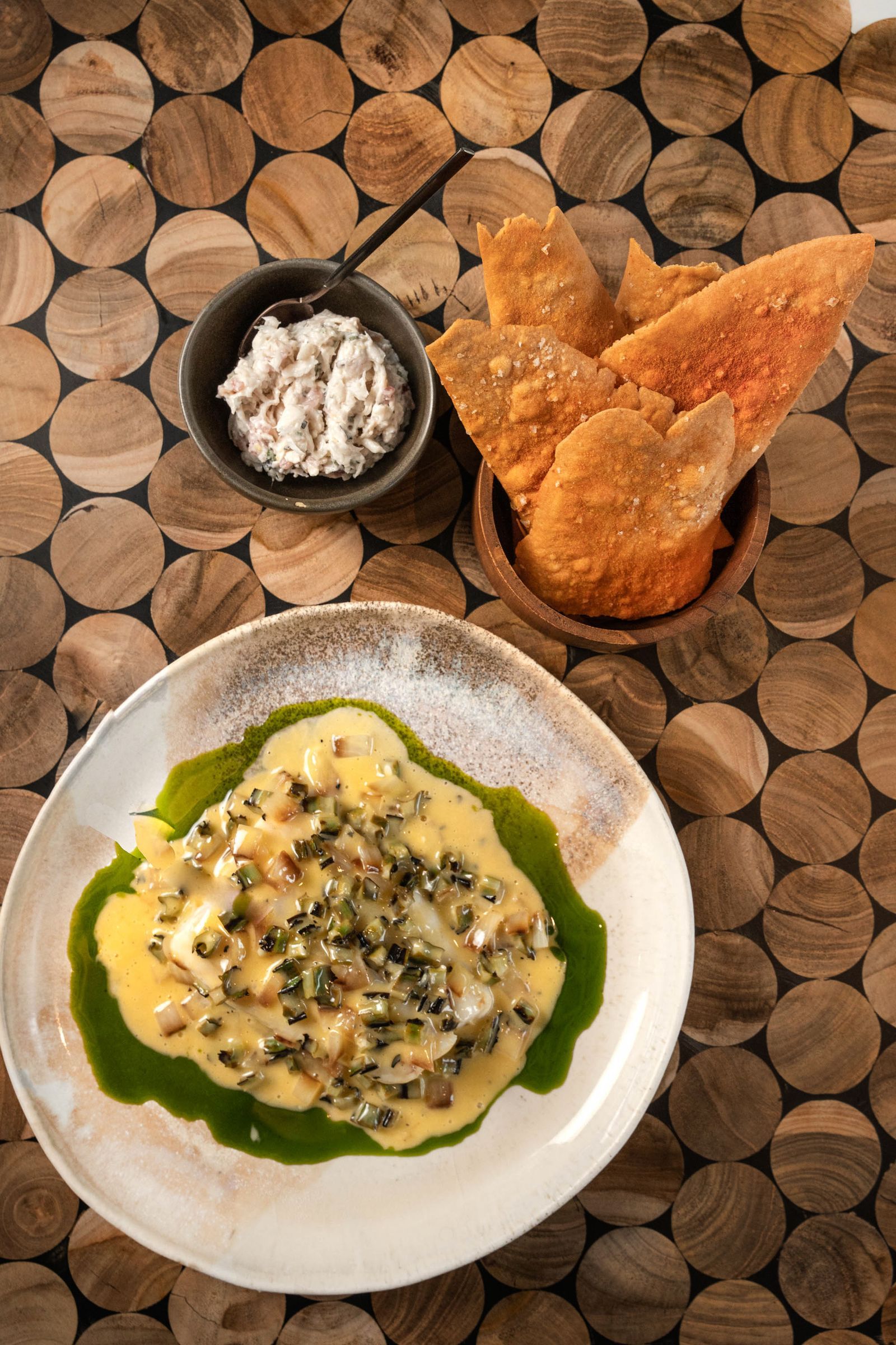 Image may contain Food Food Presentation Plate Brunch and Dip