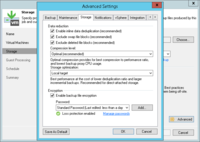 Screenshot of Reduces storage needs by eliminating redundant VM data, with Veeam data deduplication.