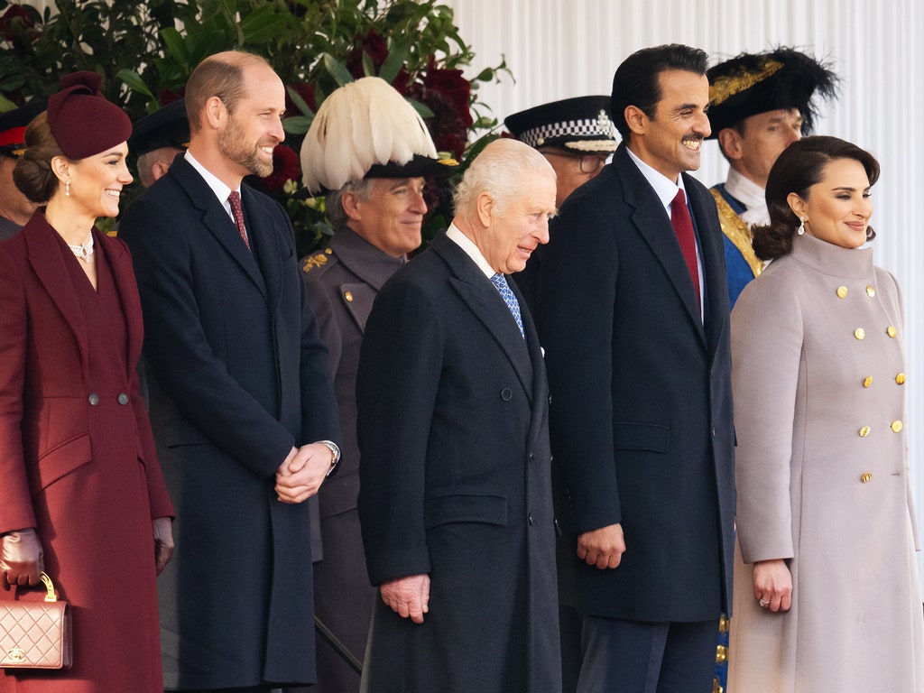 Kate Middleton and Prince William Give Qatari Emir a Royal Welcome as Queen Camilla Recovers