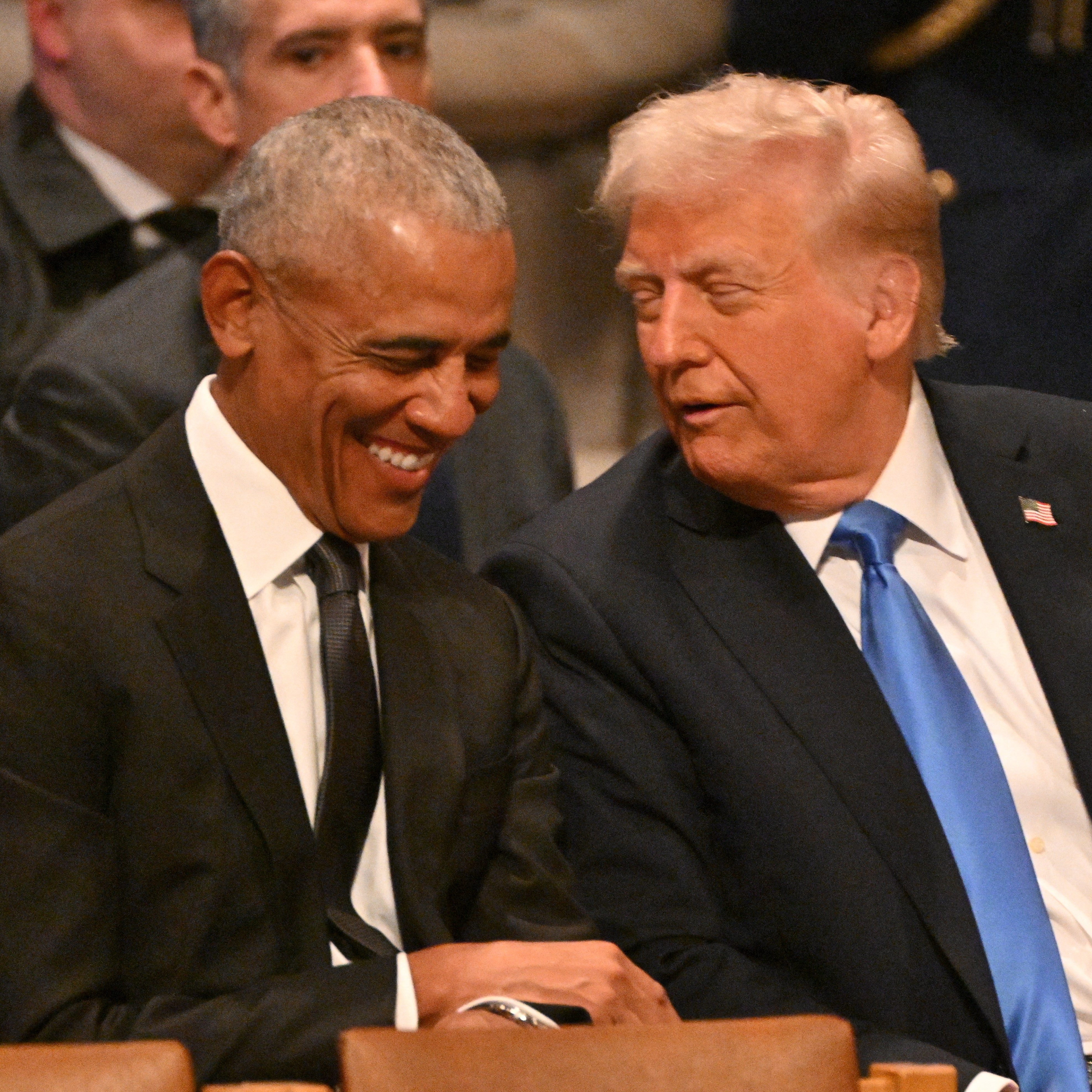 Barack Obama and Donald Trump Looked Unsettlingly Friendly at Jimmy Carter’s State Funeral