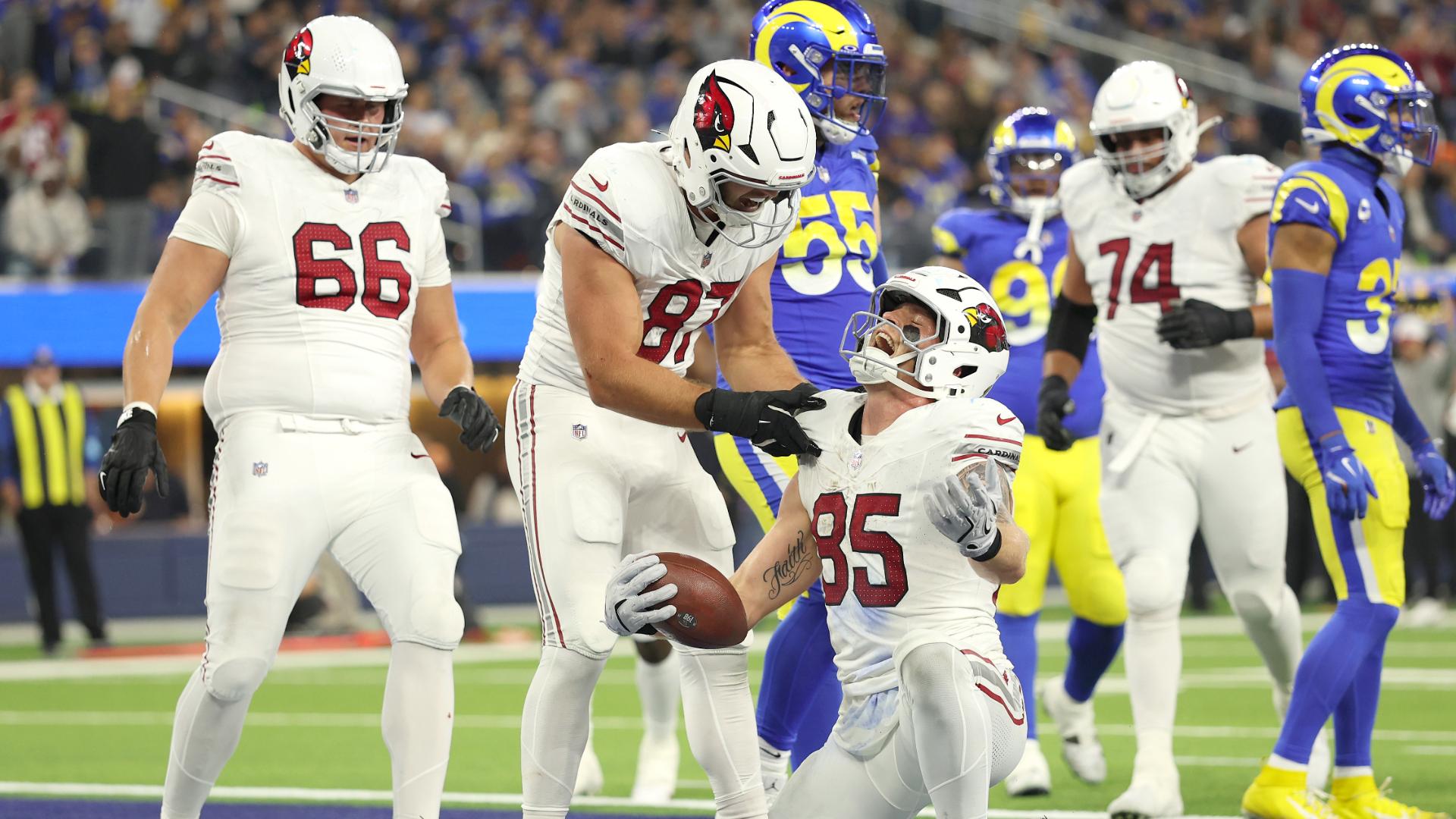 Trey McBride hauls in first receiving TD of the season