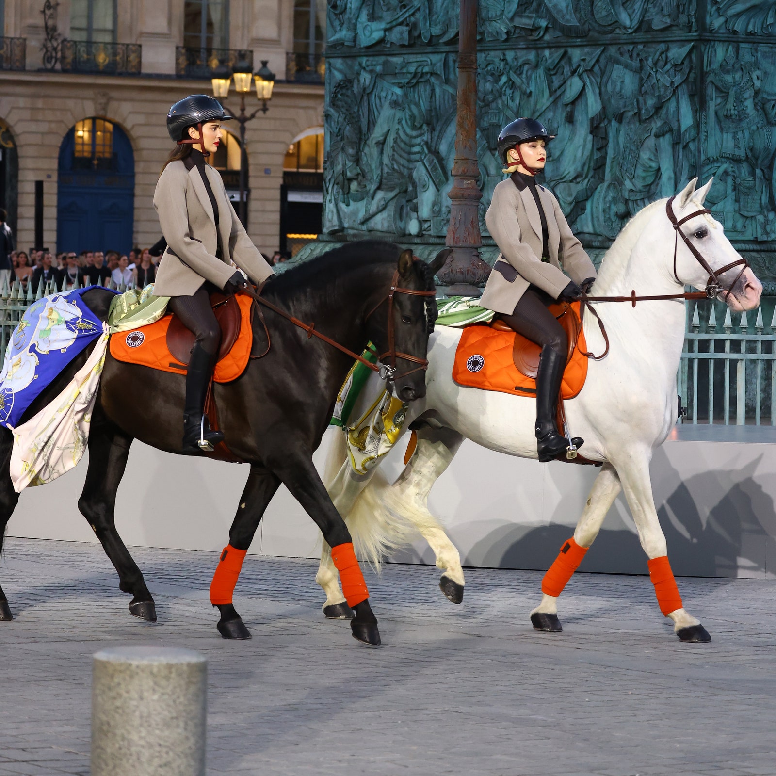 Kendall And Gigi Just Rode Through Paris On Horseback &#8211; Dressed In Hermès