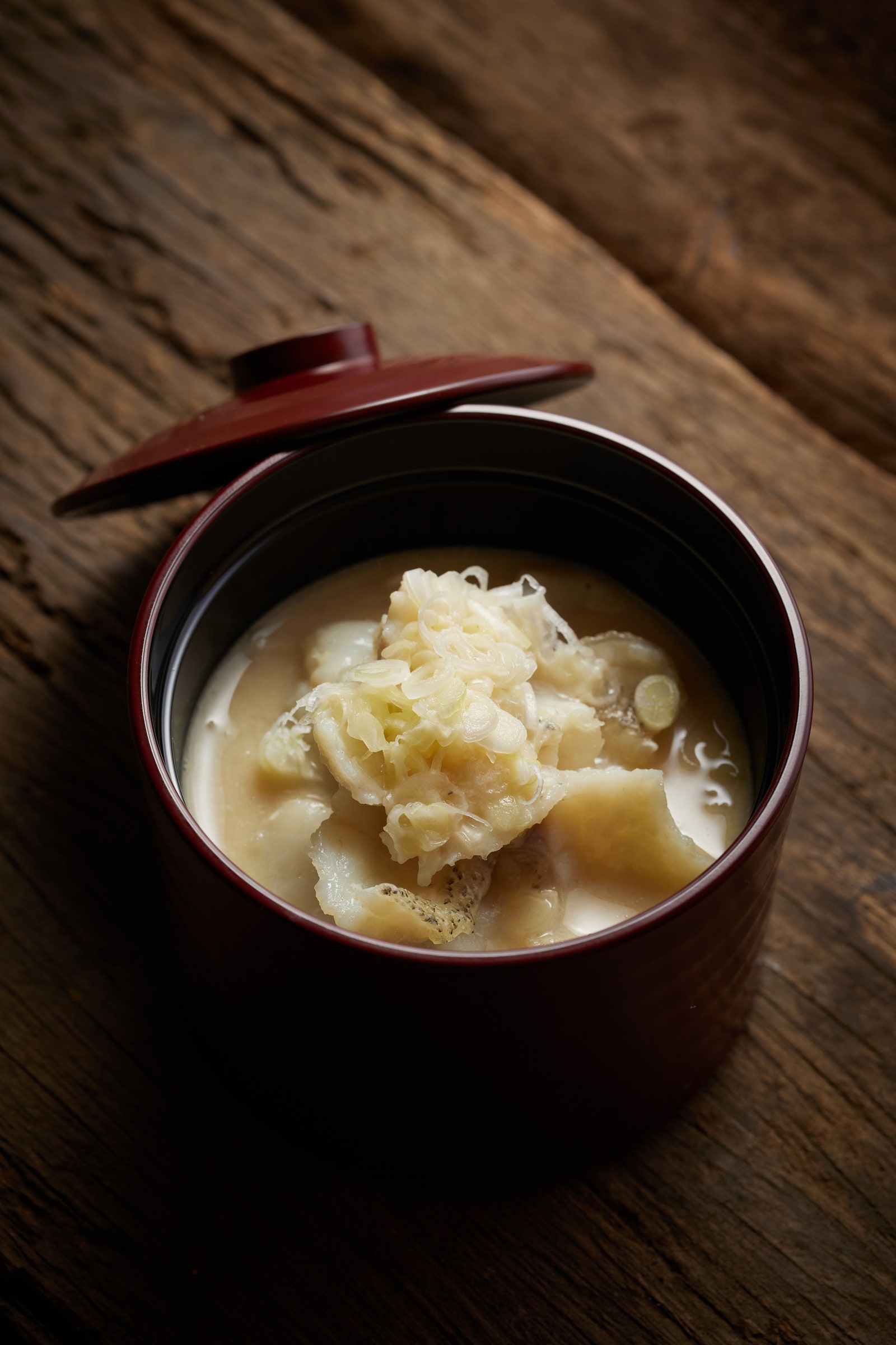 飛花落院秋季新菜「石斑山藥牛奶煨麵」