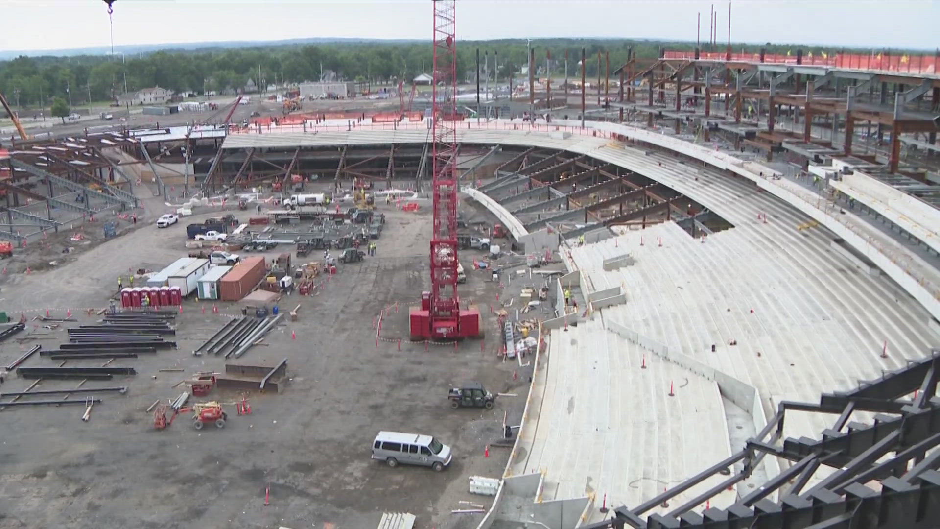 2 On Your Side was granted the first television access to the upper concourse of the new Bills stadium.