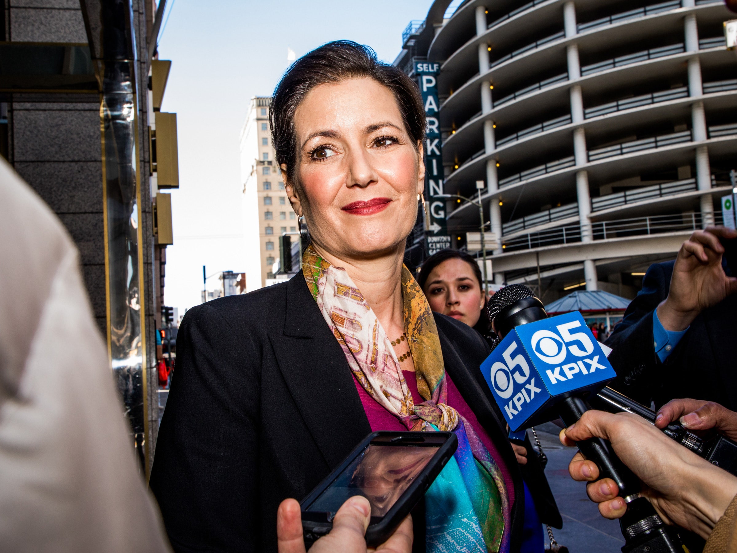 Image may contain Human Person Libby Schaaf and Electronics