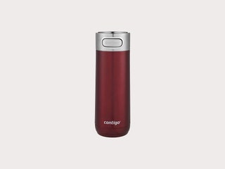 a red contigo portable coffee cannister