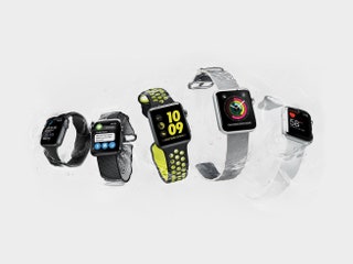 Apple Watches with different straps and watch faces