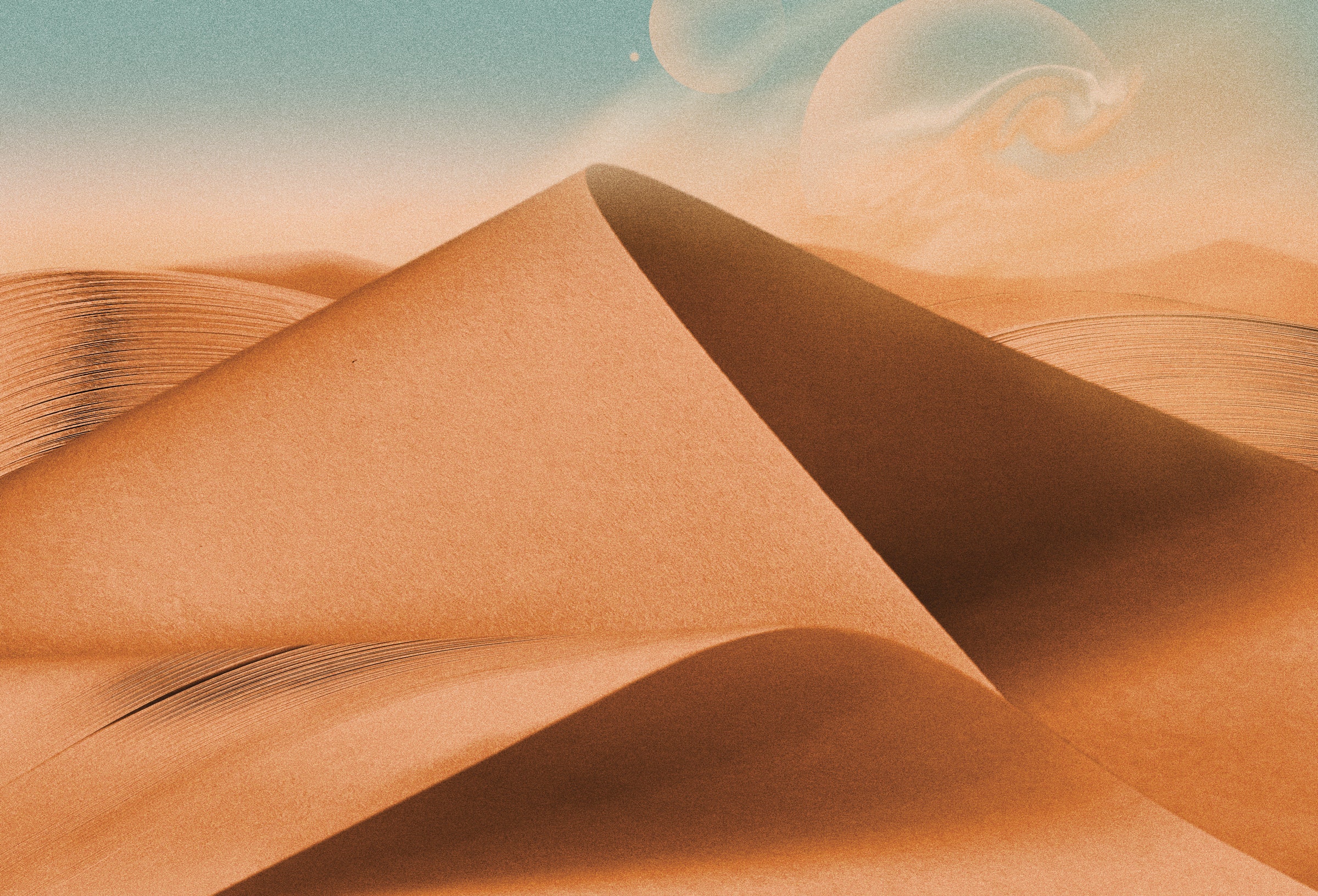 illustrated dune of sand