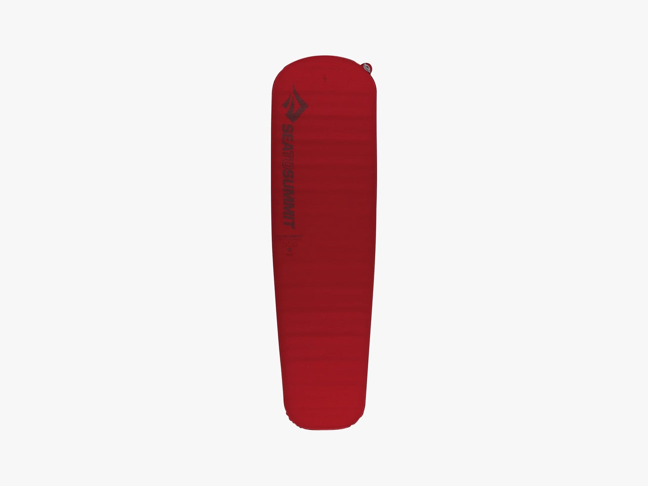 Red sleeping bag fully closed