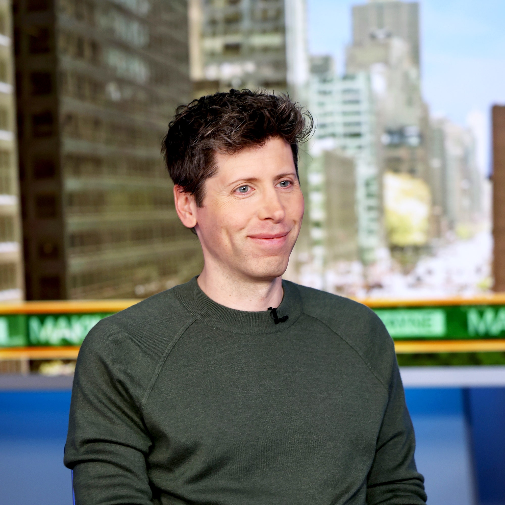 NEW YORK NEW YORK  DECEMBER 04 OpenAI CEO Sam Altman Visits Making Money With Charles Payne at Fox Business Network...