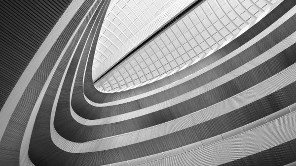Der Form den Vorrang zu geben, das ist ganz nach dem Geschmack des Fotografen Marcel Chassot: Santiago Calatravas Bibliothek des Rechtswissenschaftlichen Institutes der Universität Zürich